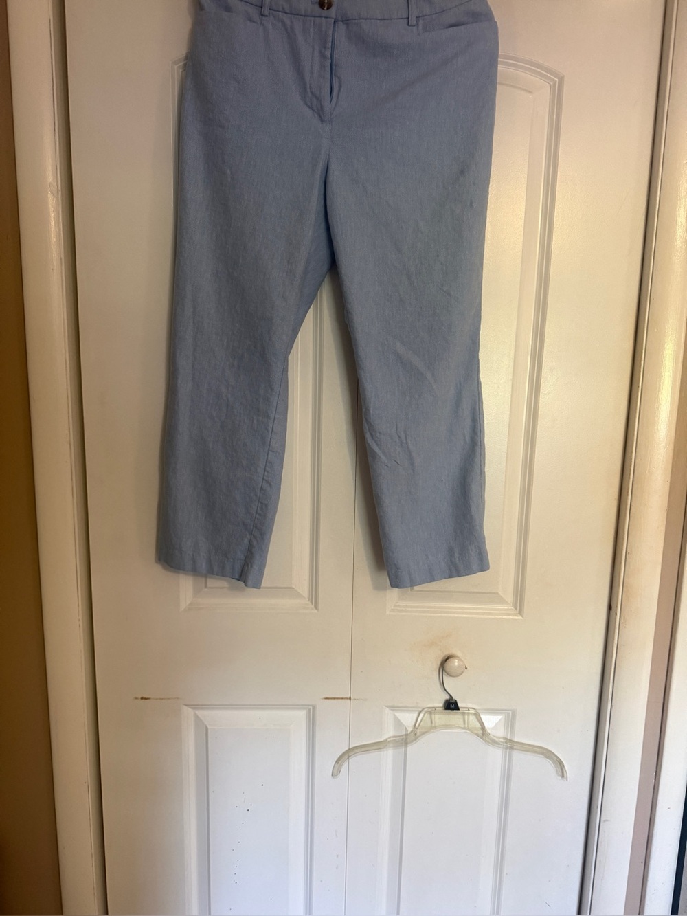 LOFT Parker Straight Leg Pants Light Blue Denim 12P Petite